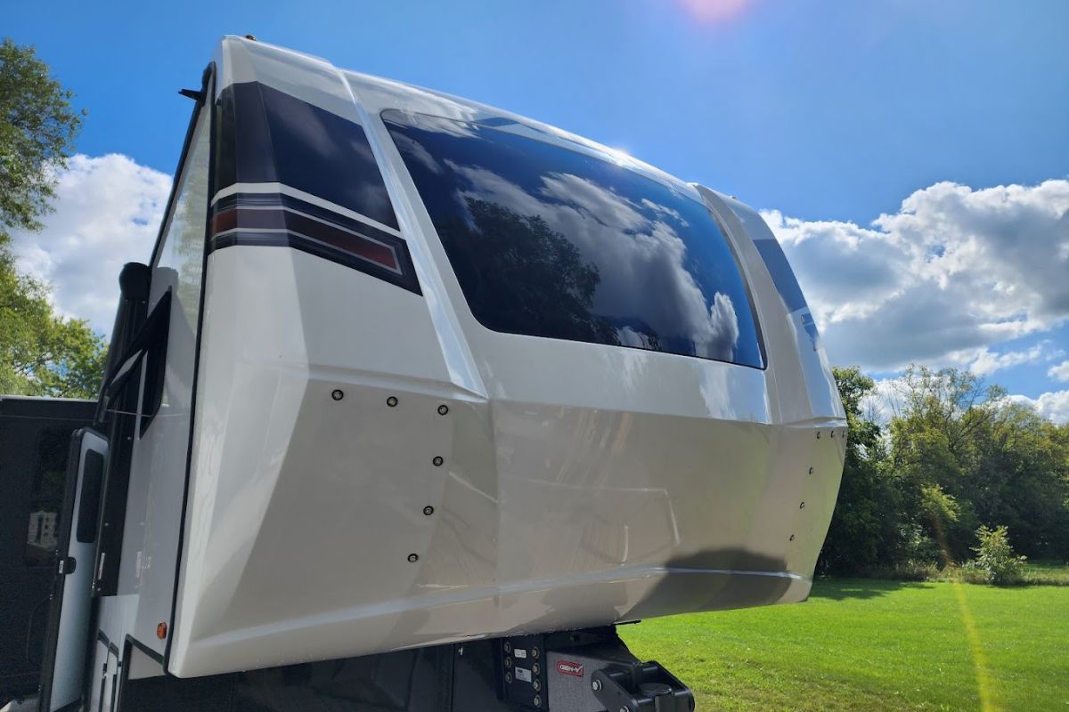 RV with newly replaced windshield parked outdoors in Wisconsin by Affordable Auto Glass