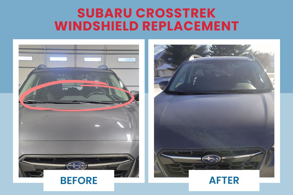 Professional windshield replacement on Subaru Crosstrek done by Auto glass experts at Affordable Auto Glass Wisconsin
