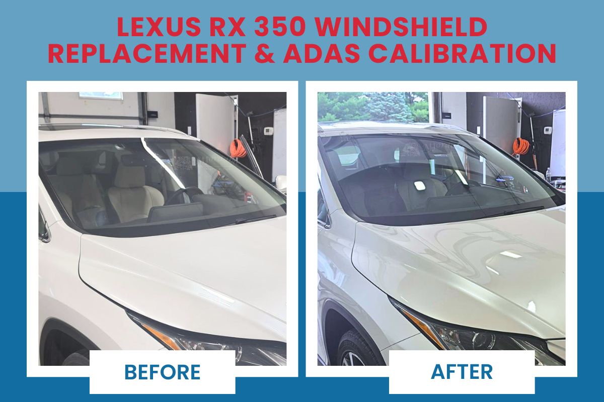 Lexus RX 350 windshield replacement with ADAS calibration