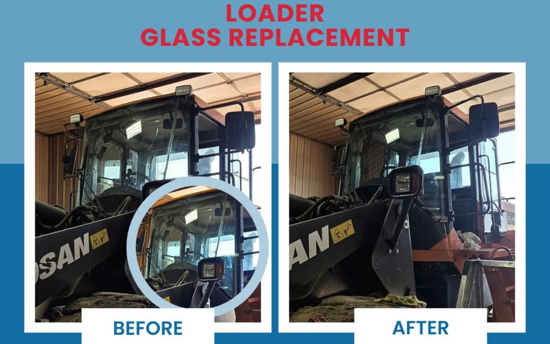 Loader glass replacement in Milwaukee performed on-site by Affordable Auto Glass Wisconsin